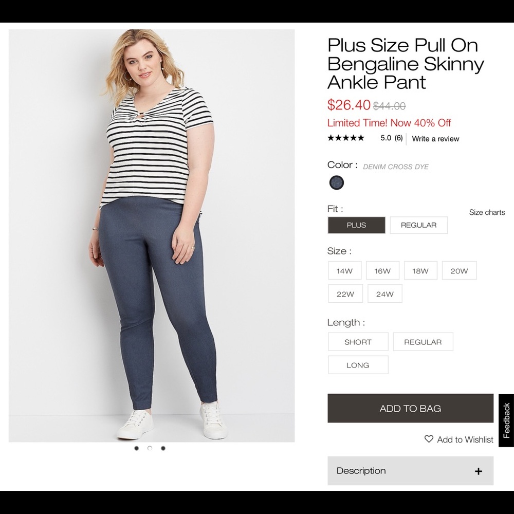 24W Maurice’s Pants